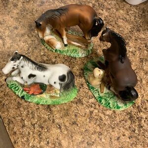 Horse Figurine Set with Animals